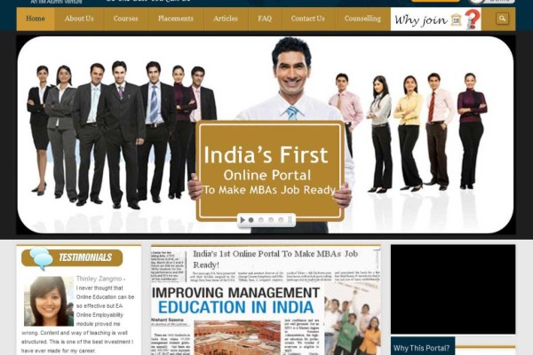 CMS Website Design for Education Academy