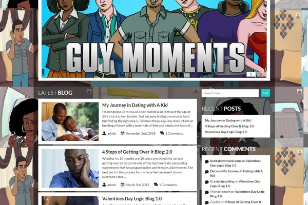 Website and Blog Design for Guy Moments Show