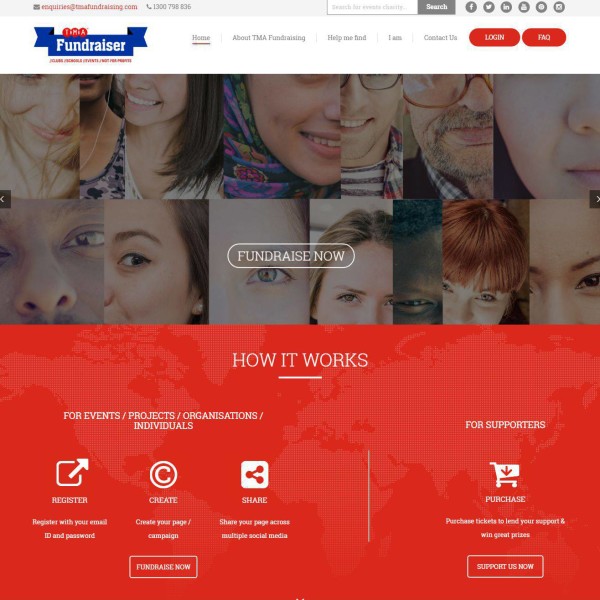 Creative Web Portal for TMA Fundraising Australia